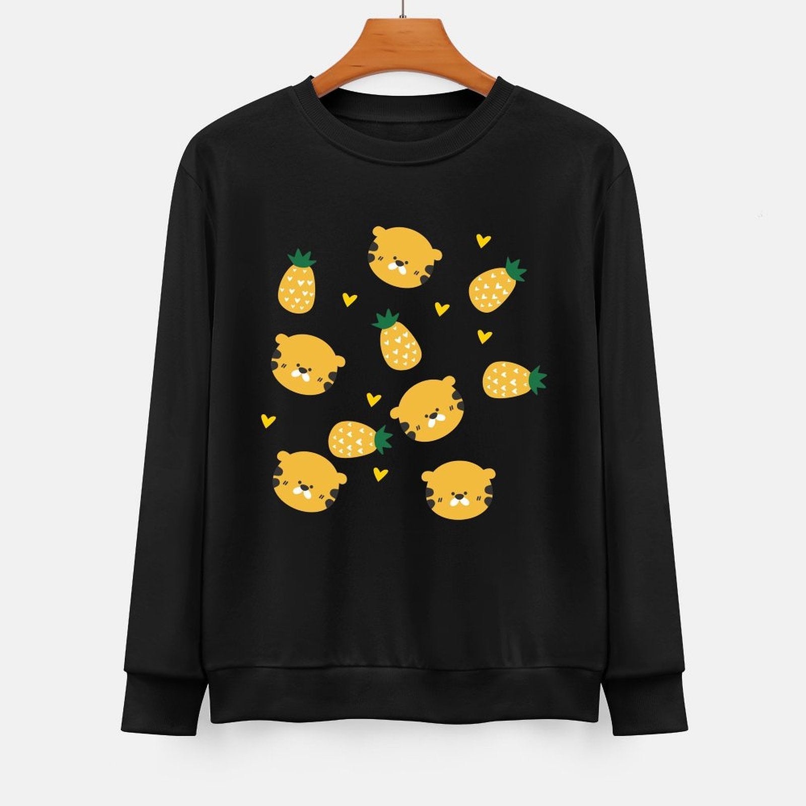 Front Patterned Long Sleeve TopStrong Tear-Resistant